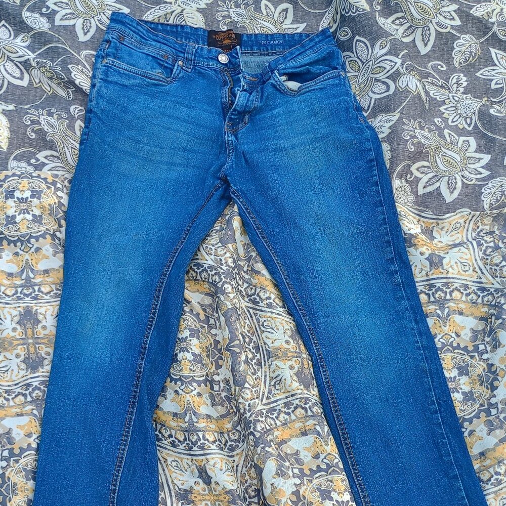 Copper & Oak Slim Straight Blue Jeans